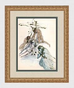 Dali 1967 Original Descent from the Cross Lithograph Framed