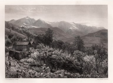 FRAMED 1800s John William Inchbold Bypath to Chamouni SIGNED