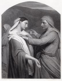 Ary Scheffer Ruth and Naomi engraving signed