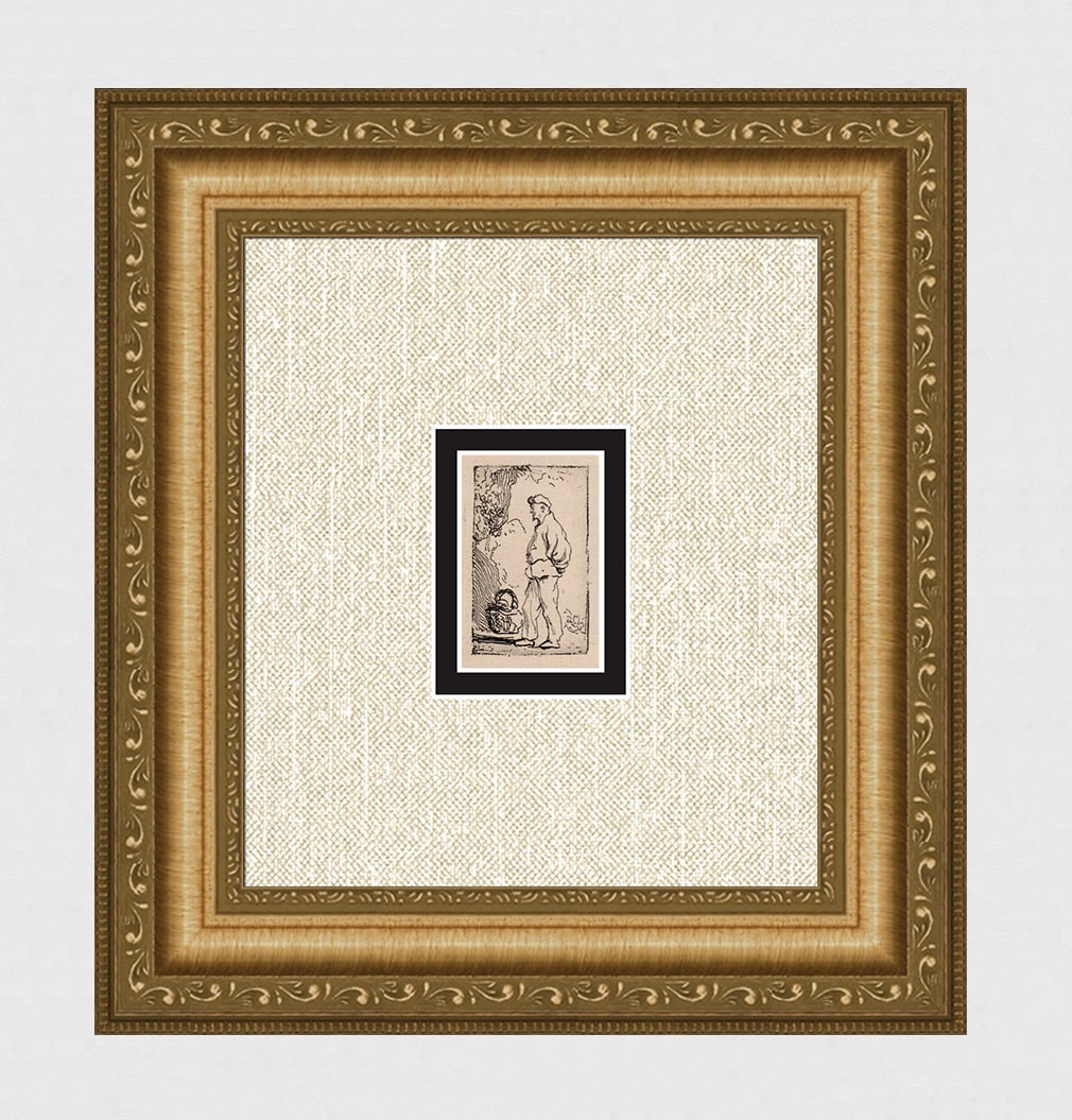 1800s REMBRANDT B180 Standing Countryman DURAND (1 of 4)