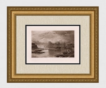 Alfred Dawson Carnarvon Castle print signed