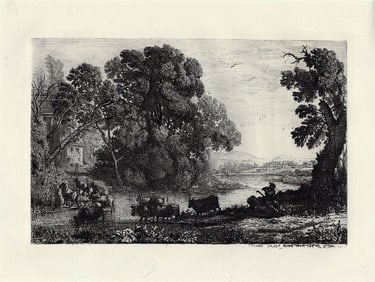 Claude Lorrain Le Bouvier (The Herdsman) 1878 etching