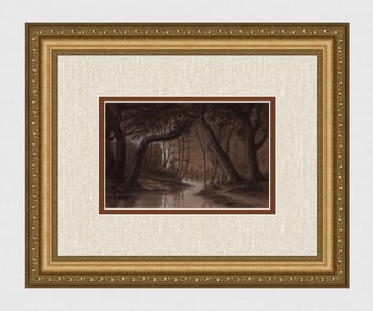 1800's E. Guedy Exceptional Pastel The Secret Path