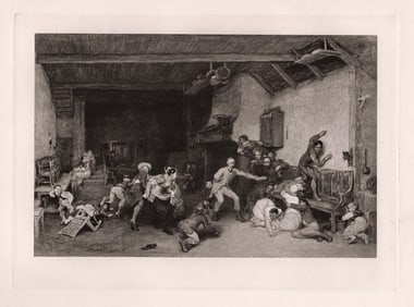 Sir David Wilkie Blind-Man's Buff 1887 print