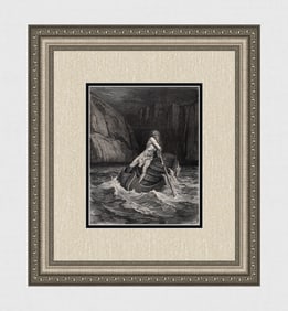 Gustave Dore Charon (Dante's Divine Comedy Enferno) c. 1880 Woodcut