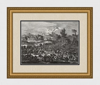 1747 Monumental Engraving Jan Luyken Jesus Enters Jerusalem Framed