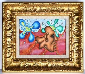 CONSTANTINE Original Abstract Painting "Rogue Display" Signed Framed