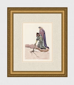 1960 Salvador Dali Homeland Original Woodcut Signed