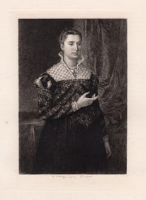 Bronzino Portrait of a Lady 1876 etching