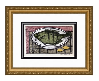 1967 Bernard Buffet Fish lithograph signed