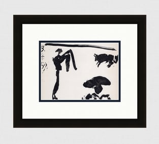 PABLO PICASSO 1961 Vintage Lithograph Matador FRAMED