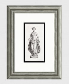 1800s Pietro Tenerani Antique Engraving The Floral Wreath Framed