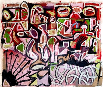 Gino Perez Continuum Original Acrylic painting 30 x 36 inches