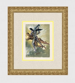 1960 Salvador Dali Guardian Angels Authentic Woodcut Signed