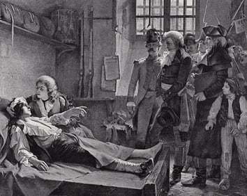 Jean Jacques Scherrer 1800s Antique Print Idol of the People Framed