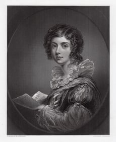 1800s John Jackson Engraving "The Young Songstress" Framed Signed