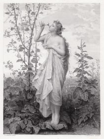 1878 Jean Louis Hamon Aurora engraving signed