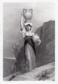 Antoine Auguste Herbert The Water Bearer 1876 engraving