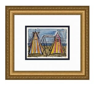 Bernard Buffet Tents 1967 lithograph