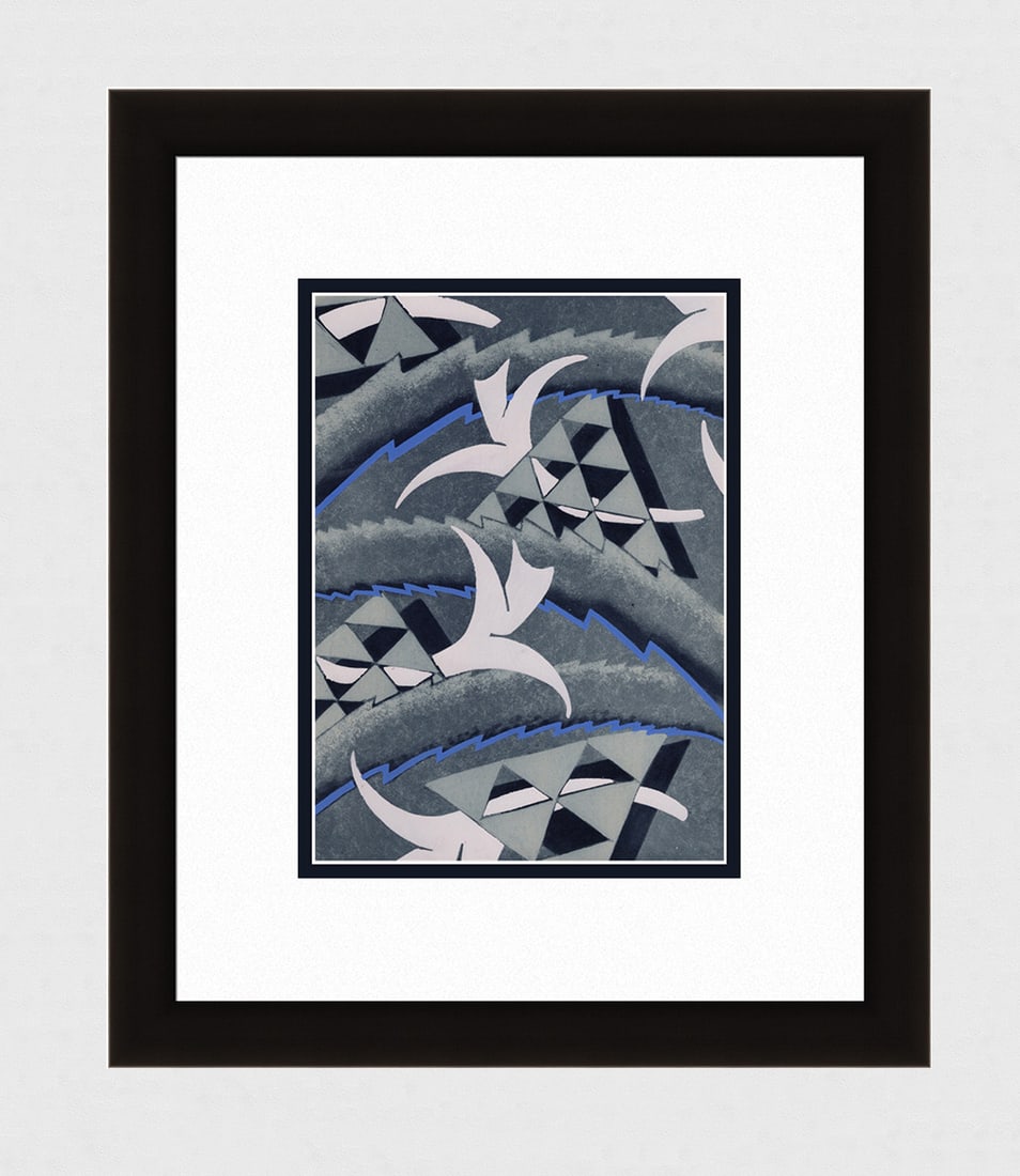 1930 Seguy Color Pochoir Prismes Framed (1 of 3)