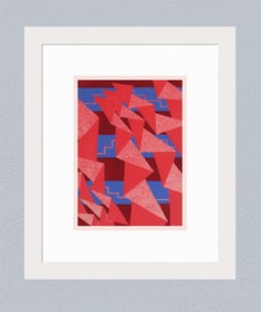 1930 Seguy Color Pochoir Prismes Framed