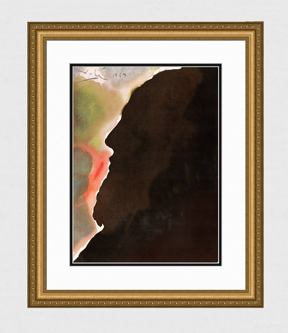 Dali 1967 Original Biblia Sacra Abram Lithograph Framed: Salvador Dali. "Dixit autem Dominus ad Abram: Egredere de terra tua.Faciamque te in gentem magnam et benedicam tibe. (And the Lord said to Abram: I'll make a great nation of your descendants, I'll ble