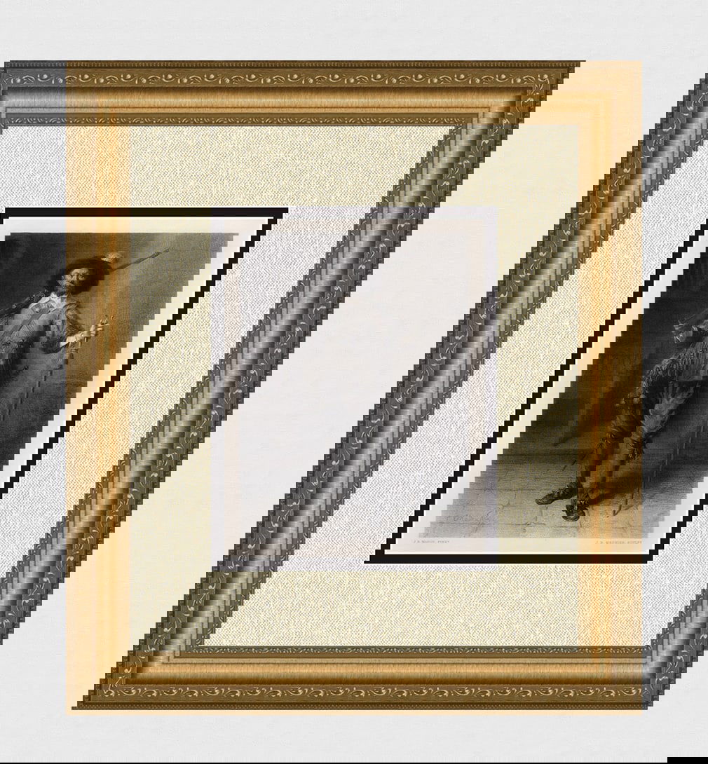 1800s Jean-Baptiste Madou Antique Engraving "The Arquebusier" Signed Framed (1 of 4)