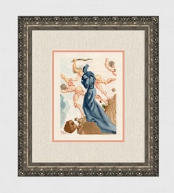 1960 Salvador Dali Hard Margins Authentic Woodcut Signed