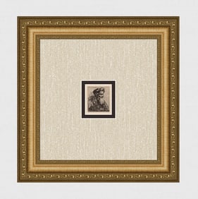 REMBRANDT 1800S Etching Wise Old Man DURAND