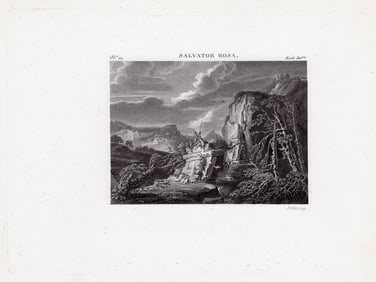 Salvator Rosa Paysage 1818 etching
