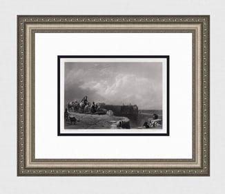 Augustus Wall CALLCOTT 1849 Engraving Waiting for the Boats