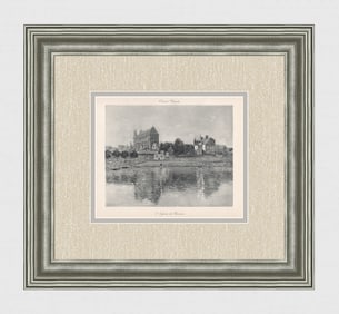 MonetL'Eglise de Vernon 1908 Engraving Framed Limited Edition