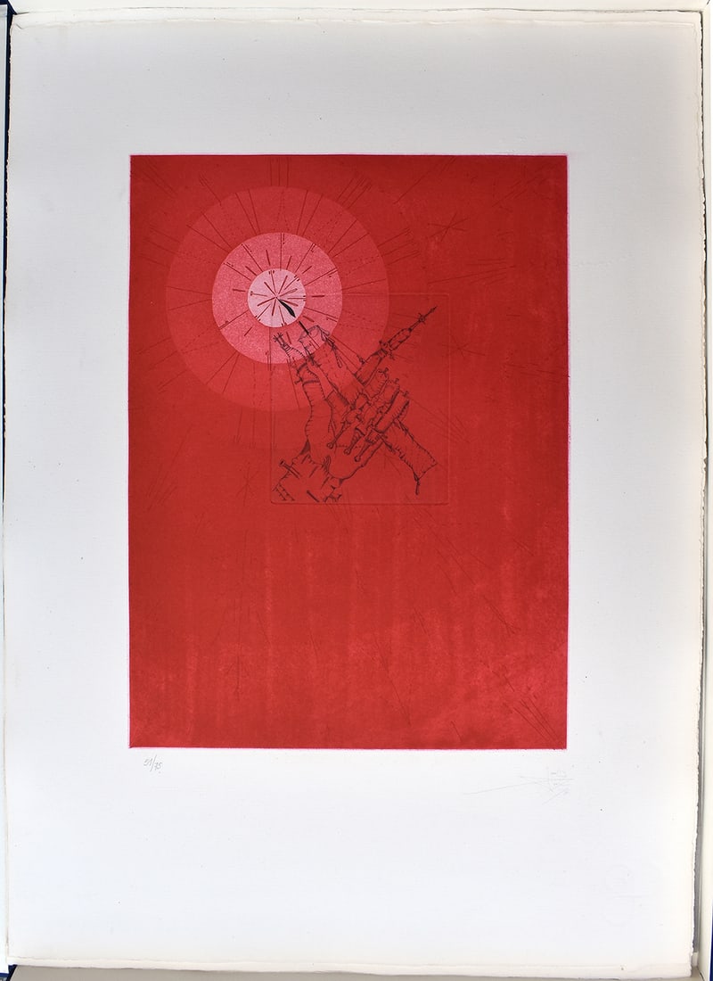 Joan Ponc 1973 Etching La Luz Signed Numbered: Joan Ponc (1927-1984). La Luz. Original Color Etching on Guarro Paper. Edition: 75. Year: 1973. Hand Signed and Numbered by the Artist. Condition: Excellent. Publisher: Poligrafa, S.A. (Barcelona). Di