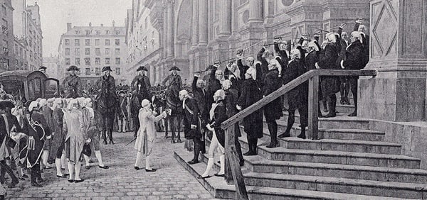 Jean-Paul Laurens 1800s Antique Print The Oath of Steel Framed