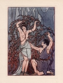 Joseph Kuhn-Regnier 1929 Color Engraving "Flower Blossoms" LIMITED Framed Signed