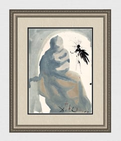 Dali Biblia Sacra Prohet's Injury Authentic Framed Lithograph 1967