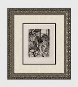 Edgar DEGAS 1938 Limited Edition Etching Au Salon Framed