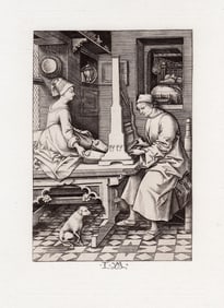 Israhel van Meckenem The Organist engraving