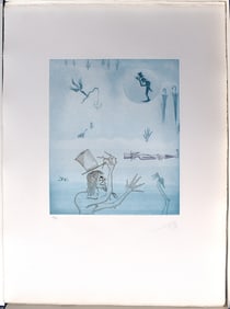 Joan Ponc 1973 Etching Mar Interior Signed Numbered