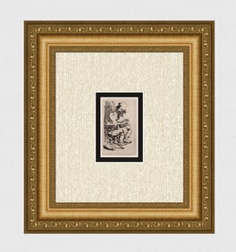 1800s REMBRANDT B173 Seated Beggar DURAND