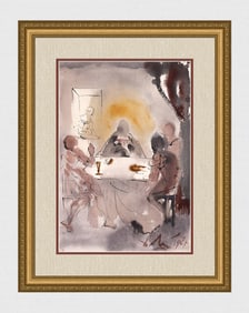 Salvador Dali Biblia Sacra Original Lithograph Cleopas Framed