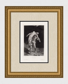 Alexandre Falguiere Cain and Abel (Cain et Abel) 1876 etching