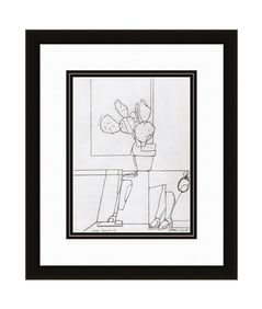 Valerio Adami Scena Domestica (Domestic Scene) 1975 Print Signed