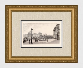 A.P. Martial (Adolphe Theodore Martial Potemont) (1827-1883) The Louvre 1883 etching