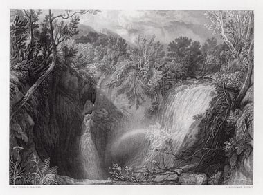 Joseph Mallord William Turner Weathercote Cave, Yorkshire 1875 engraving