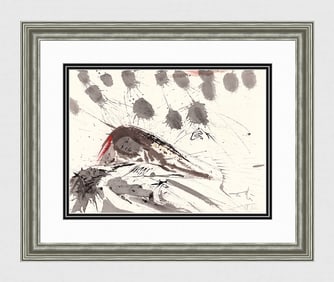 Dali 1967 Christ Original Framed Lithograph Biblia Sacra