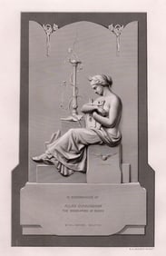 Musgrave Lewthwaite Watson Allan Cunningham's Monument 1869 engraving