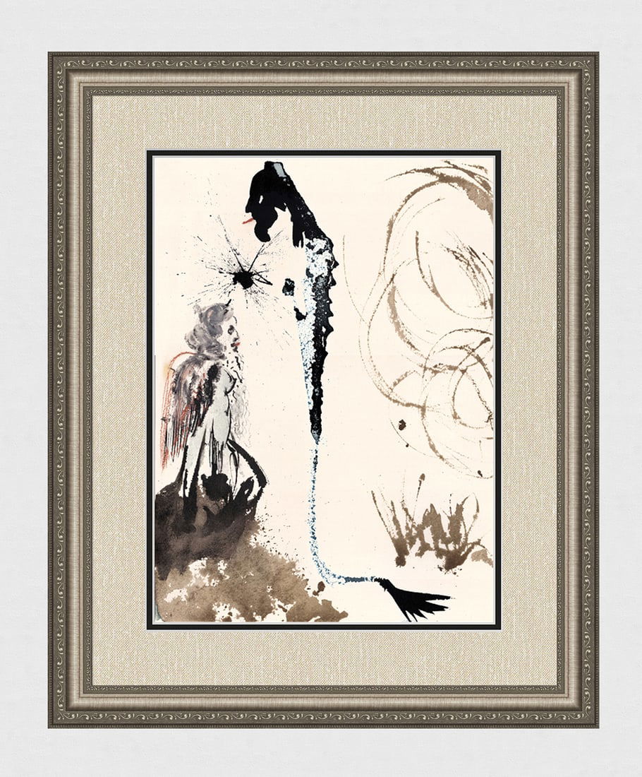 Dali 1967 Biblia Sacra Lithograph Idol Gods Framed Authentic: Salvador Dali. "Adhue enim ipsis Chaldaeis.cum audierint mutum non posse loqui, offerunt illud Bel, postulantes ab eo loqui, quasi possint sentire qui non habent motum (Even the Chaldeans themselves d