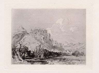 Joseph Mallord William Turner Field Landscape 1877 etching