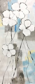 Gudrun Newman Original Painting Flower in Bloom II 16 x 40 inches